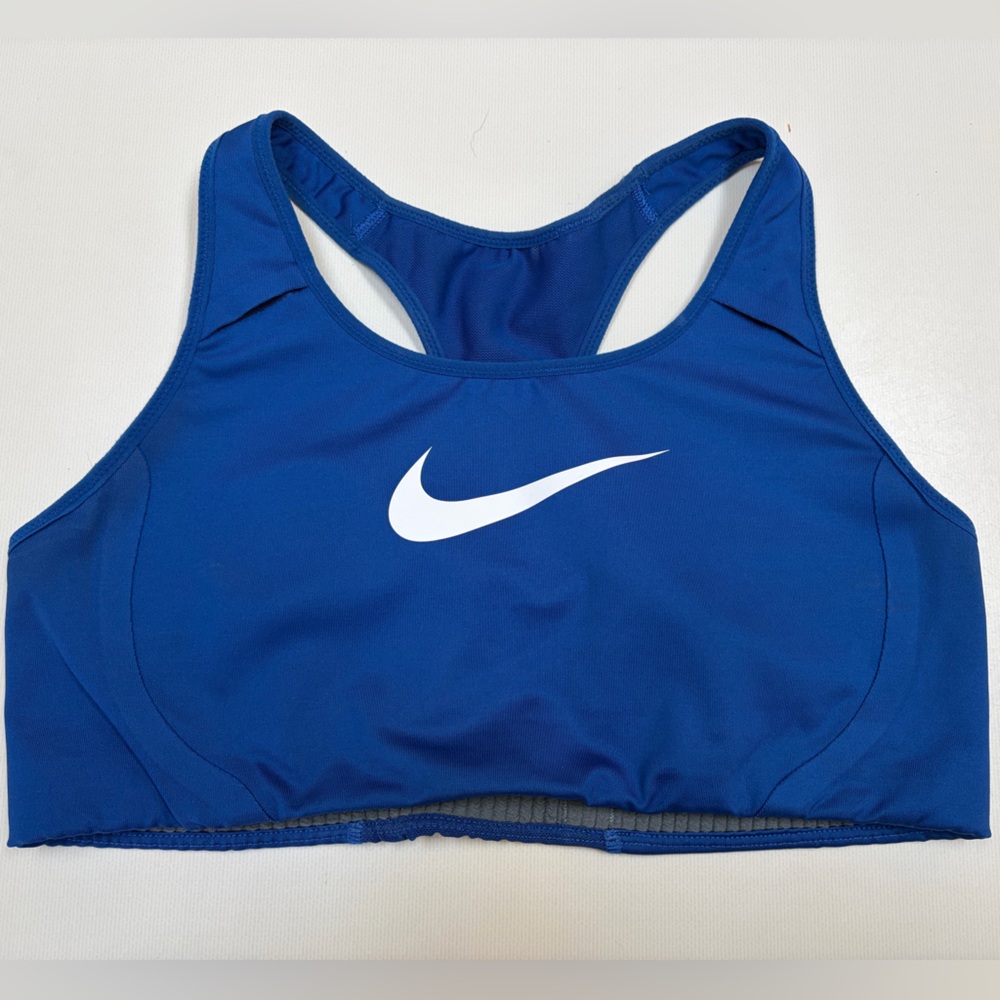 Blue Nike sports bra